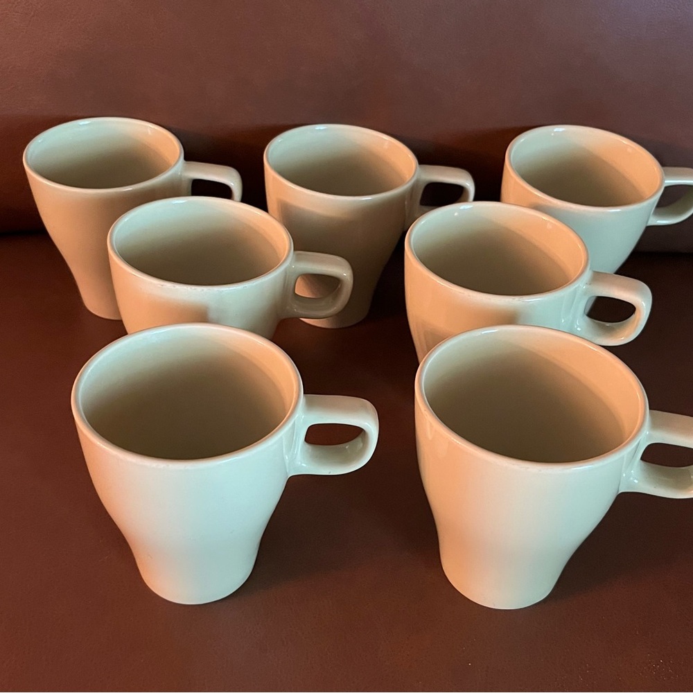 IKEA Fargrik 8oz Pale Green Coffee Mugs Set of 7